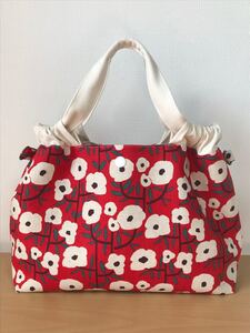 ハンドメイド ギャザートート グラニーバッグ 北欧 花柄