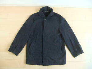 MADE IN ENGLAND GLOVERALL MELTON COAT 80%WOOL 20%NYLON 英国製 グローバーオール 背なし一枚仕立て US38 EU48