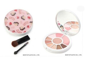 新品 ペコちゃん イッツデモ アイシャドウパレット 不二家 マルチパレット チーク リップ ブラウン ピンクアイシャドウ