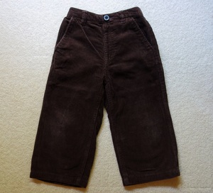 MOZ wide pants 110 corduroy tea color / Sweden departure moz Kids Brown lovely ..... bread 