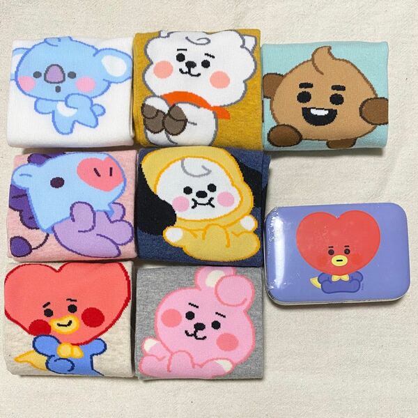 BT21 BABY 靴下 & バンドエイド TATA缶セット