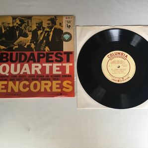 【重量盤10inch】ブダペスト・アンコール Budapest Quartet Encores / ブダペスト弦楽四重奏団 ペラジャケ10inch 日本コロムビア ZL7の画像3