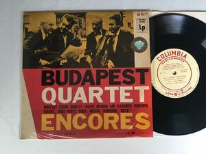 【重量盤10inch】ブダペスト・アンコール Budapest Quartet Encores / ブダペスト弦楽四重奏団 ペラジャケ10inch 日本コロムビア ZL7