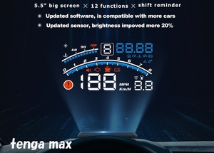  special price #.. type LED front glass head up display # obdii euobd 5.5 glass projector water temperature display Rpm km/h mph A471