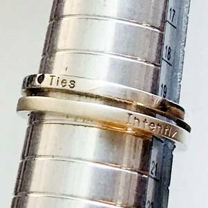 美品　THE KISS　天然ガーネット　Ties Intehtly 925シルバー銀製　指輪リング　サイズ約＃18.5　No.5037