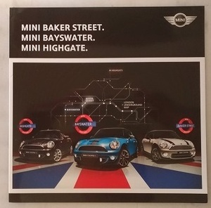 MINI (BAKER STREET. BAYSWATER. HIGHGATE.)　車体カタログ　2012年9月　古本・即決・送料無料　管理№4000g