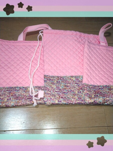 【入園 入学】レッスンバッグ シューズケース 体操服袋 ハンドメイド