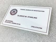 ☆ アメリカ 人気 サイコスリラー系 映画 羊たちの沈黙 クラリス スターリング ジョディ フォスターさん FBI 名刺IDカード CS01B ☆_画像3