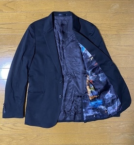  beautiful goods *[PS Paul Smith]15AW cotton jersey - backing black Sprint 2B tailored jacket L Paul Smith 