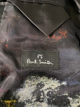 美品☆【PS Paul Smith】15AW コットンジャージー バッキングクロスプリント 2B テーラードジャケット L ポールスミス_画像7