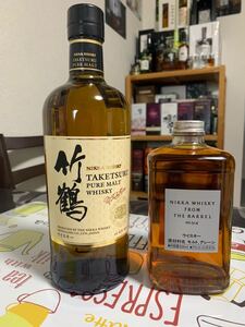 ニッカ ウィスキー 竹鶴ピュアモルト ニッカ フロム・ザ・バレル 2本飲み比べセット 炭酸水1本プレゼント