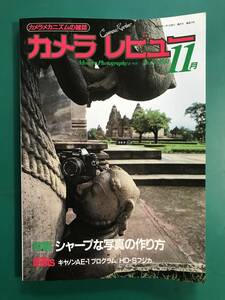 カメラレビュー No.20 1981年 11月号 シャープな写真の作り方 キヤノンAE-1プログラム HD-Sフジカ 朝日ソノラマ フィルムカメラ カメラ