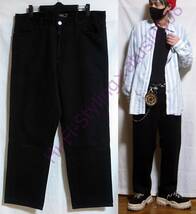 フランス製 アニエスベーオム ワイドパンツ メンズ 44 黒 ブラック old made in France agnes b. homme pants パンツ 希少 90s オールド_画像1