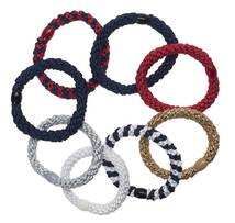 ポニーテール チューブ 8P L. Erickson Grab & Go Ponytail Holders, Americana, Set of Eight - Exceptionally Secure with Gentle Hold _画像2