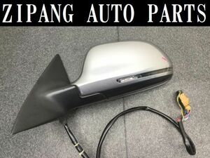 AU037 4E S8 5.2 quattro left door mirror automatic type / turn signal / wellcome lamp attaching ^ abrasion equipped * operation OK 0 * prompt decision *