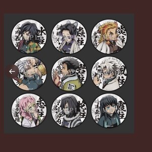 鬼滅の刃 柱合会議・蝶屋敷編 キービジュアルイラスト 和紙缶バッジセット【化粧箱入り】