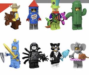 翌日発送　8体セット 動物　キャラクター　　ミニフィグ LEGO 互換 ミニフィギュア　d10 d