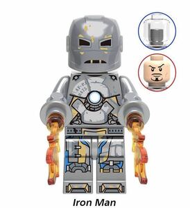 1体 マーベル アベンジャーズ　ミニフィグ アイアンマン LEGO 互換 ミニフィギュア b