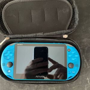 PlayStation Vita Aqua blue PCH-2000+専用メモリーカード8GB+専用ケース Wi-Fiモデル
