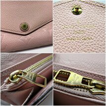 中古 ルイヴィトン 財布 LOUIS VUITTON アンプラント ポルトフォイユ サラ M61291 ローズバレリーヌ ピンク 長財布 141174_画像4