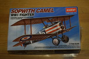 ■珍品1/72　アカデミー ソッピースキャメル複葉機 イギリス空軍【検】WWⅠ SOPWITH CAMEL 撃墜王 空中戦 空の騎士道