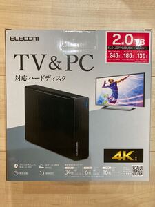 【タイムセール】ELECOM 外付けハードディスク ELD-JOTV020UBK