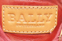 yq43-BALLY バリー スニーカー 7 1/2 レッド レザー ラバー トリコロールカラー スイス製 メンズ_画像8