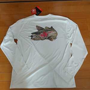 Simms SOLAR TECH TEE LS　Rainbow Trout White シムス　クルーネック　長袖フィッシングシャツ US:L　JP:XL