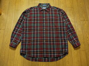 美品　90s　USA製　PENDLETON　ペンドルトン　チェックウールシャツ　サイズXL