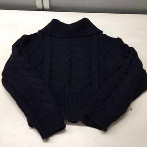  free shipping *rienda rienda *ta-toru neck sweater ta-toru neck knitted * navy free size #31123sbm