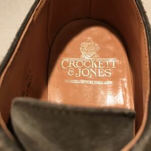 希少カラー Crockett&Jones クロケット&ジョーンズ 「MORETON モールトン」 オリーブ スエード ダイナイトソール仕様 イングランド・メイドの画像5