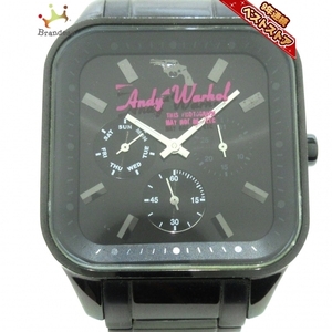 ANDY WARHOL(アンディ・ウォーホル) 腕時計 - ボーイズ トリプルカレンダー 黒
