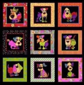 sale♪ロラライハリス生地 Dog Happyパネル