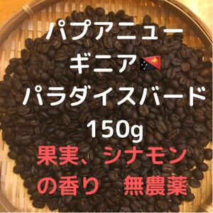 自家焙煎 パプアニューギニア パラダイスバード 150g 豆又は粉