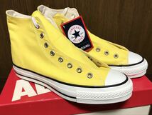 19年製 CONVERSE ALLSTAR J HI コンバース オールスター ハイカット キャンバス生地 MADE.IN.JAPAN 日本製 YELLOW イエロー 黄 27.5cm_画像2