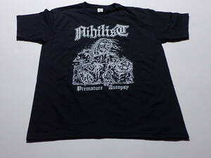 NIHILIST / Premature～ Tシャツ ENTOMBED GRAVE DISMEMBER N2K2 UTUMNO SORCERY CARNAGE CARBONIZED AUTOPSY DEATH METAL OSDM デスメタル