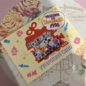  не использовался Tokyo Disney Land телефонная карточка палец на ноге n Town 1996 год 