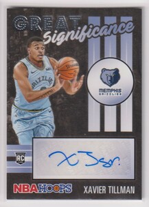 NBA XAVIER TILLMAN AUTO 2020-21 PANINI HOOPS BASKETBALL GREAT SIGnifcance Autograph ROOKIE ゼイビア・ティルマン 直筆 サイン