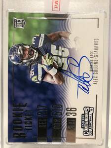 NFL ALEX COLLINS AUTO 2016 PANINI CONTENDERS FOOTBALL RPS Variation ROOKIE TICKET SEAHAWKS AUTOGRAPH ROOKIE SIGNATURE 直筆 サイン