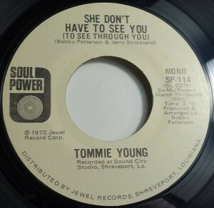 Soul◆Tommie Young - She Don't Have To See You / That's All A Part Of Loving Him◆マイナーレーベル 7inch/7インチ/試聴可/超音波洗浄