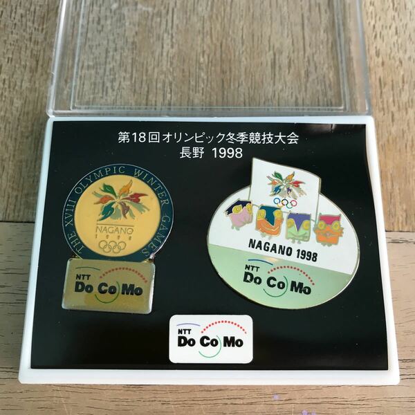 未使用【非売品】NTTドコモ特製ピンバッジ 1998 第18回オリンピック冬季競技大会（長野オリンピック）スノーレッズ