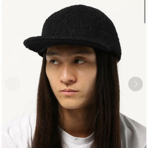 レア Name. ネーム POODLE MELTON CAP 黒 ブラック プードル メルトン キャップ I am 日本製 Made in Japan 帽子 