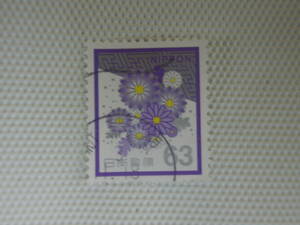  ordinary stamp social stamp 2019.8.20. no. 7 next (. paper 84 jpy time ) 63 jpy stamp (.. for ) flower writing sama single one-side used machine seal new Iwatsuki ①