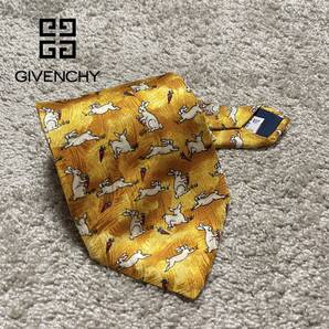 美品 GIVENCHY ジバンシー ネクタイ ハイブランド ビジネス スーツ 結婚式 ラグジュアリーブランド デットストック ウサギ柄