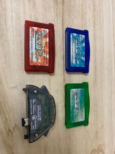 【箱なし】GBA ポケットモンスターエメラルド ポケットモンスタールビーサファイア ワイヤレスアダプタ付き