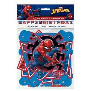 送料込 スパイダーマン バースデーバナー 15116 装飾 誕生日 お誕生日会 パーティーグッズ Happy Birthday マーベル キャラクター グッズ