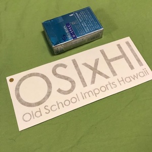 ☆OLD SCHOOL IMPORTS HAWAII 抜きステッカー　ゴールド　オールドスクールインポーツハワイ HDM USDM OSIxHI　旧車