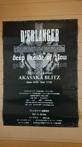 希少☆D,ERLANGER『deep inside of you』2011.7.3 赤坂BLITZポスター/デランジェ/kyo/hyde/ハイド/LUNA SEA/MUCC/ロックバンド/ライブ