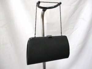 2way フォーマルバッグ◇ブラック　ハンド・クラッチバッグ　中綿入り　W21.5cm