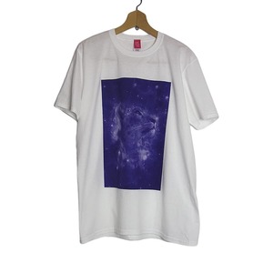 Tシャツ 新品 プリントTシャツ デッドストック メンズ Lサイズ ヒョウ 星空 ア ニマル 白色 OHH DEER COM #2338